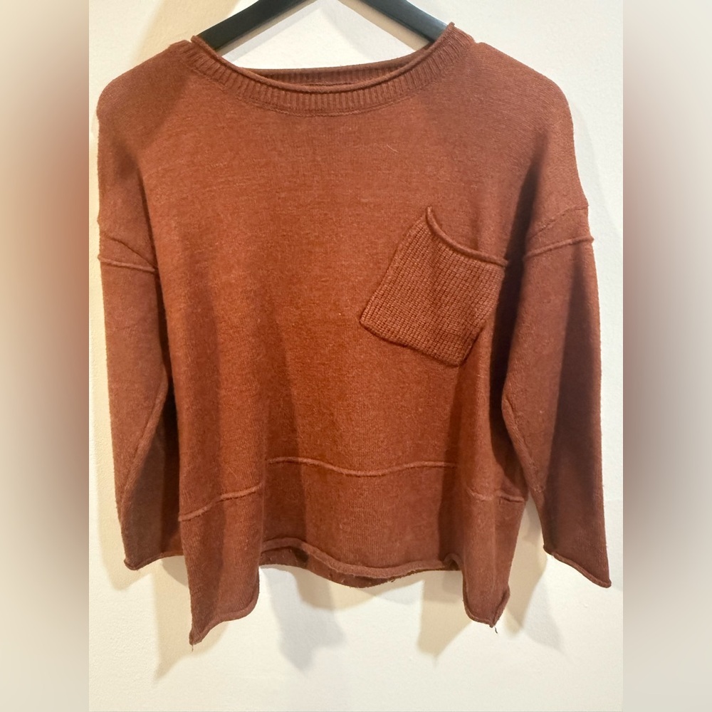 Brown Sweater with Pocket — Women
